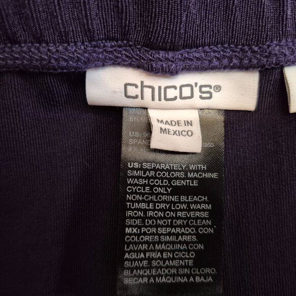 Chico's Travelers No-Tummy Pants 3P (XL/16 petite), Azores  Blue (teal), NWT - Picture 5 of 5